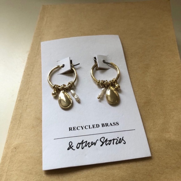 & Other Stories Multi Charm Hoop Earrings - Picture 2 of 2